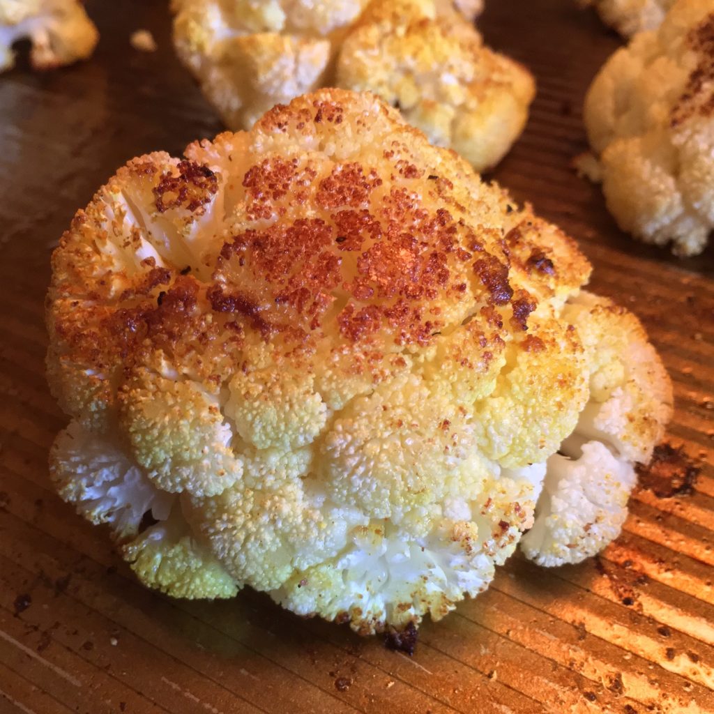Roasted cauliflower floret