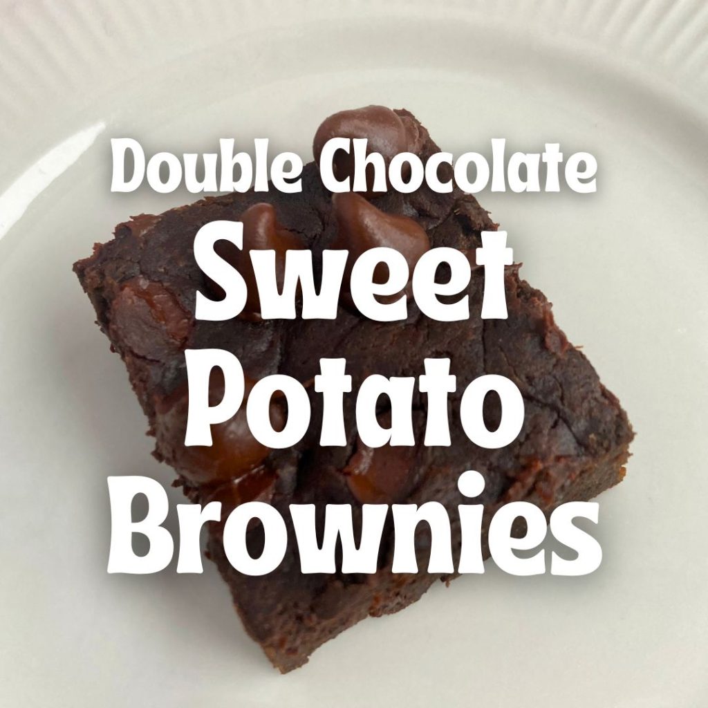 double chocolate brownie on a white plate