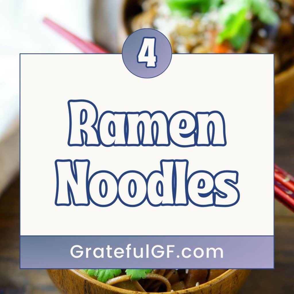 bowls of brown rice ramen. text-ramen noodles