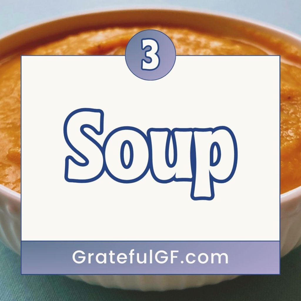 bowl of pumpkin soup. Text-soup